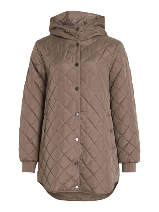 Vila Tate Hooded Jacket Brown Lentil