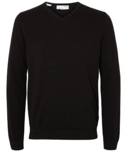 Selected Homme Berg V-Neck Knit Black