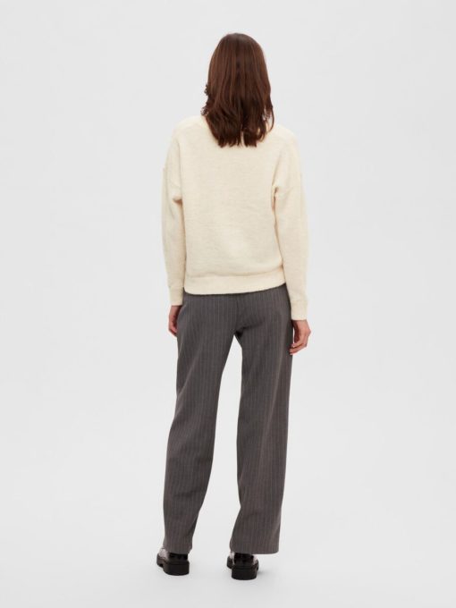 Selected Femme Maline V-Neck Knit Birch