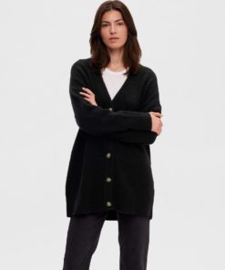 Selected Femme Maline Knit Cardigan Black