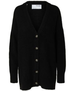Selected Femme Maline Knit Cardigan Black