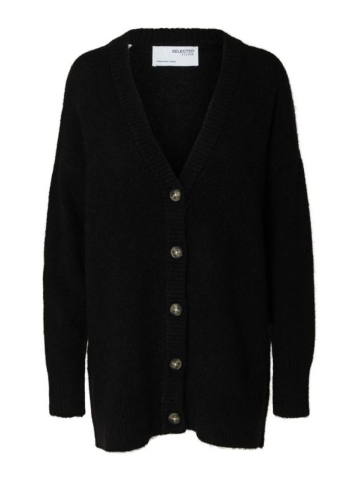 Selected Femme Maline Knit Cardigan Black