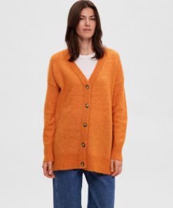 Selected Femme Maline Knit Cardigan Marmalade