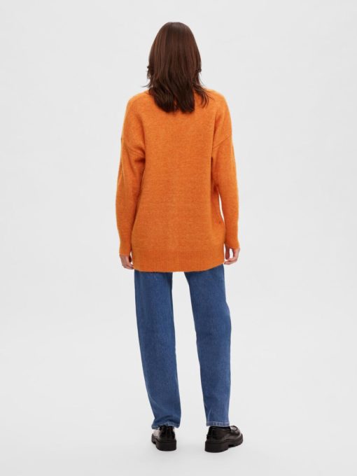 Selected Femme Maline Knit Cardigan Marmalade