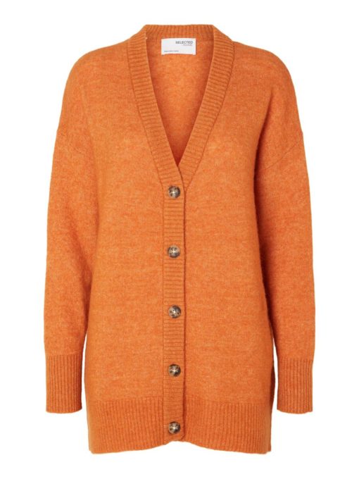 Selected Femme Maline Knit Cardigan Marmalade