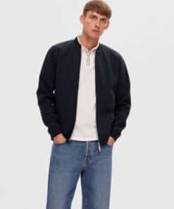 Selected Homme Seero Bomber Sweat Jacket Sky Captain