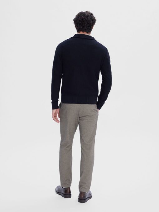 Selected Homme Axel Half Zip Knit Black