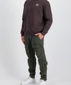 Alpha Industries Basic Sweater Small logo Crew Hunter Brown