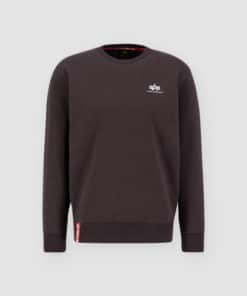 Alpha Industries Basic Sweater Small logo Crew Hunter Brown