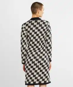 Dedicated Dress Lo Pepita Cats Oat White