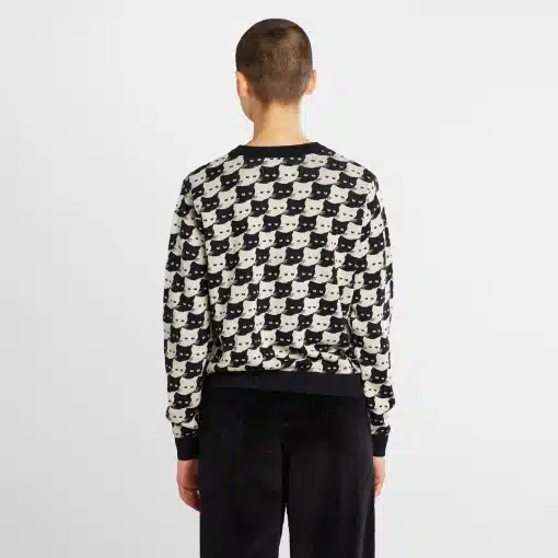 Dedicated Sweater Arendal Pepita Cats Oat White