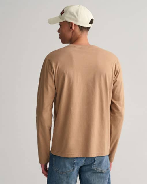 Gant Shield Ls T-shirt Warm Khaki