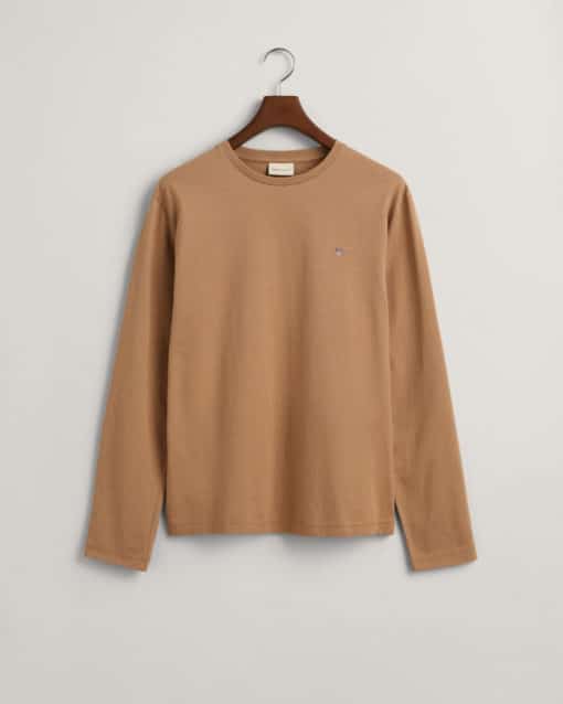 Gant Shield Ls T-shirt Warm Khaki