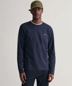 Gant Shield Ls T-shirt Evening Blue