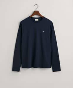 Gant Shield Ls T-shirt Evening Blue