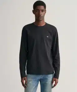Gant Shield Ls T-shirt Black