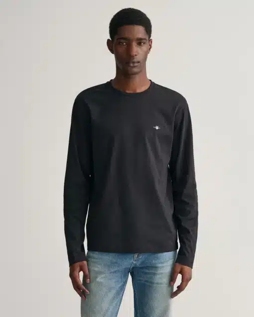 Gant Shield Ls T-shirt Black