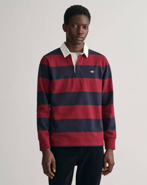 Gant Regular Fit Heavy Rugger Shirt Plumped Red
