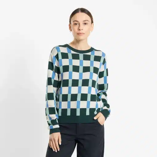 Dedicated Sweater Arendal Retro Check Dark Green
