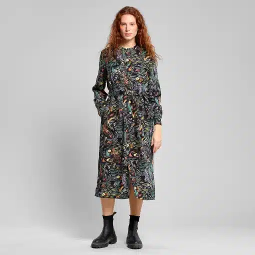 Dedicated Shirt Dress Falsterbo The Birds Black