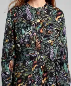 Dedicated Shirt Dress Falsterbo The Birds Black