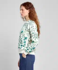 Dedicated Sweatshirt Ystad Botanical Quilt Oat White