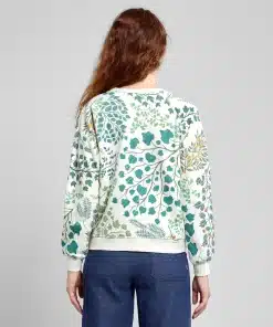 Dedicated Sweatshirt Ystad Botanical Quilt Oat White
