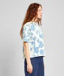 Dedicated T-shirt Vadstena Duotone Floral Oat White