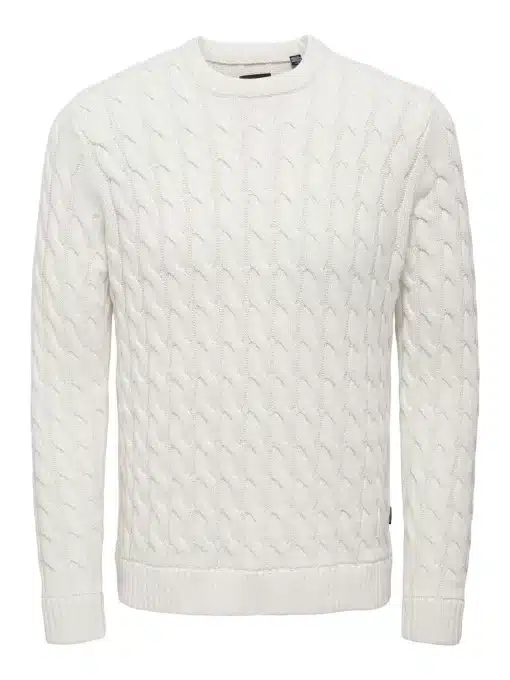 Only & Sons Kicker Life Knit Antique White