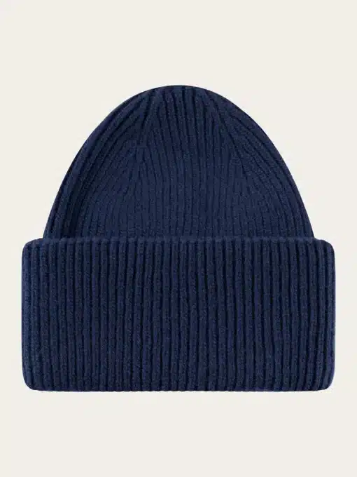Knowledge Cotton Apparel Big Rib Beanie Eclipse