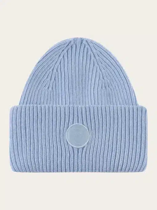 Knowledge Cotton Apparel Big Rib Beanie Asley Blue