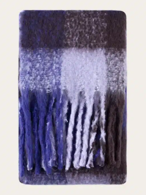 Knowledge Cotton Apparel Checked Scarf Purple Check
