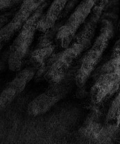 Knowledge Cotton Apparel Solid Scarf Black Jet
