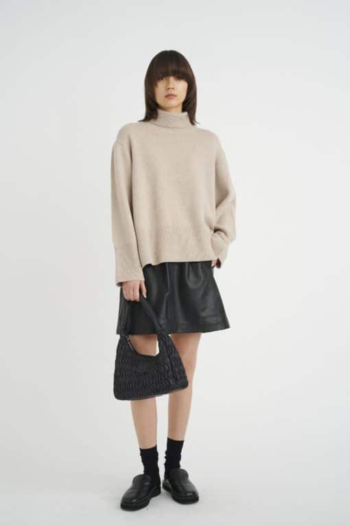 In Wear Wook Short Skirt Black