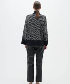 InWear Gittel Jaquard Pullover Black/White