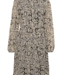 Part Two Cirkeline Dress Black Leaf Print
