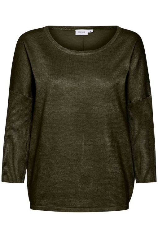 Saint Tropez Milasz Pullover Army Green Melange