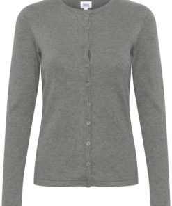 Saint Tropez Milasz Knitted Cardigan Mist Grey Melange