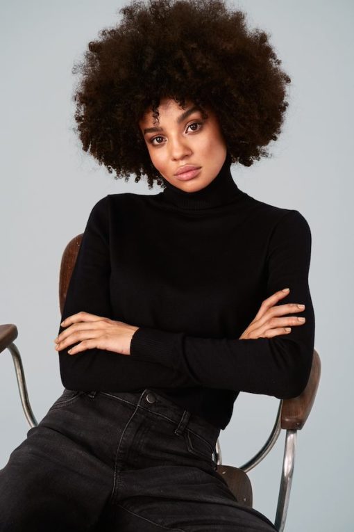 Saint Tropez Milasz Rollneck Pullover Black