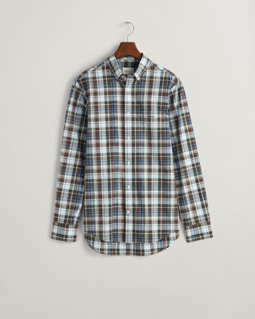 Gant Regular Fit Poplin Shirt Rich Brown