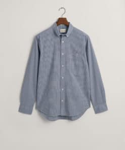Gant Regular Fit Poplin Micro Shirt College Blue