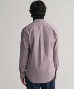 Gant Regular Fit Poplin Micro Shirt Plumped Red