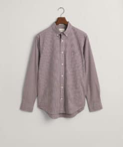 Gant Regular Fit Poplin Micro Shirt Plumped Red