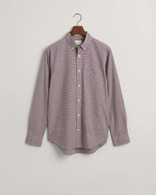 Gant Regular Fit Poplin Micro Shirt Plumped Red