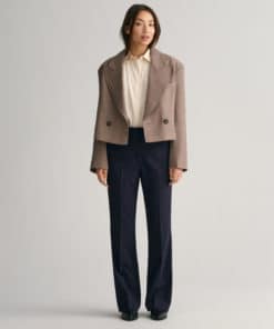 Gant Woman Slim Flare Slack Pants Evening Blue