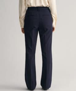 Gant Woman Slim Flare Slack Pants Evening Blue