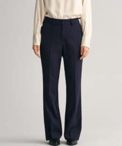 Gant Woman Slim Flare Slack Pants Evening Blue