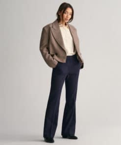 Gant Woman Slim Flare Slack Pants Evening Blue