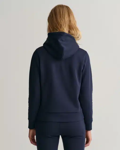 Gant Woman Tonal Archive Shield Sweat Hoodie Evening Blue