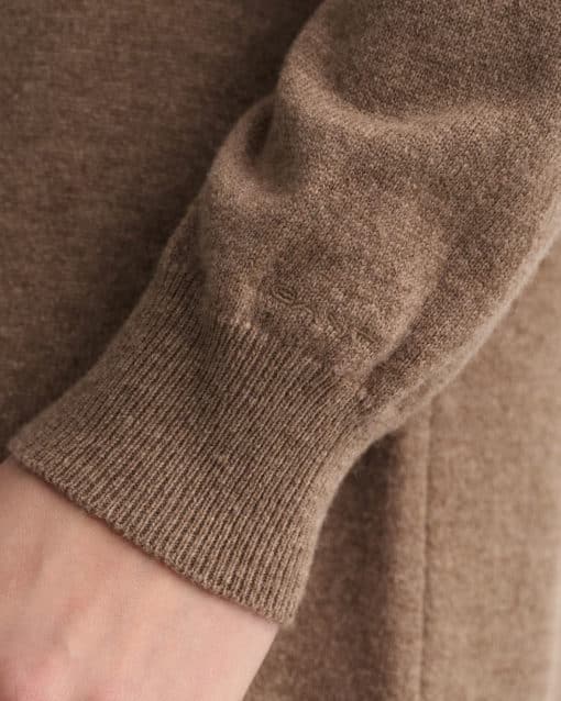 Gant Woman Superfine Lambswool Dress Mole Brown